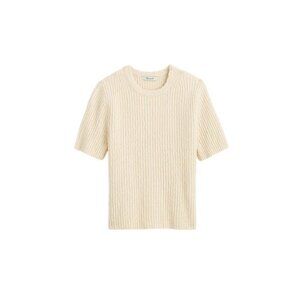 Madewell Boucle-Knit Crewneck Sweater Tee~Size XS~Antique Cream Soft L12 04